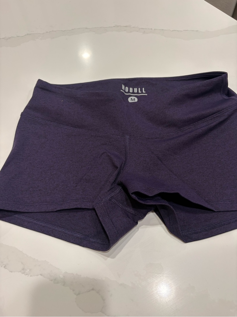 NOBULL Women's Purple Performance Booty Shorts Mid Rise